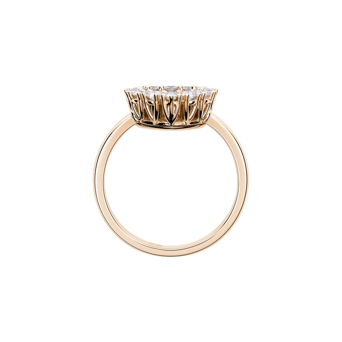 Chopard Happy Diamonds ring in 18k ethical rose gold with diamonds, view 3