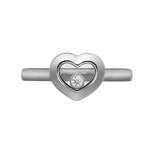 Chopard Happy Diamonds ring in 18k ethical white gold with diamonds, view 2