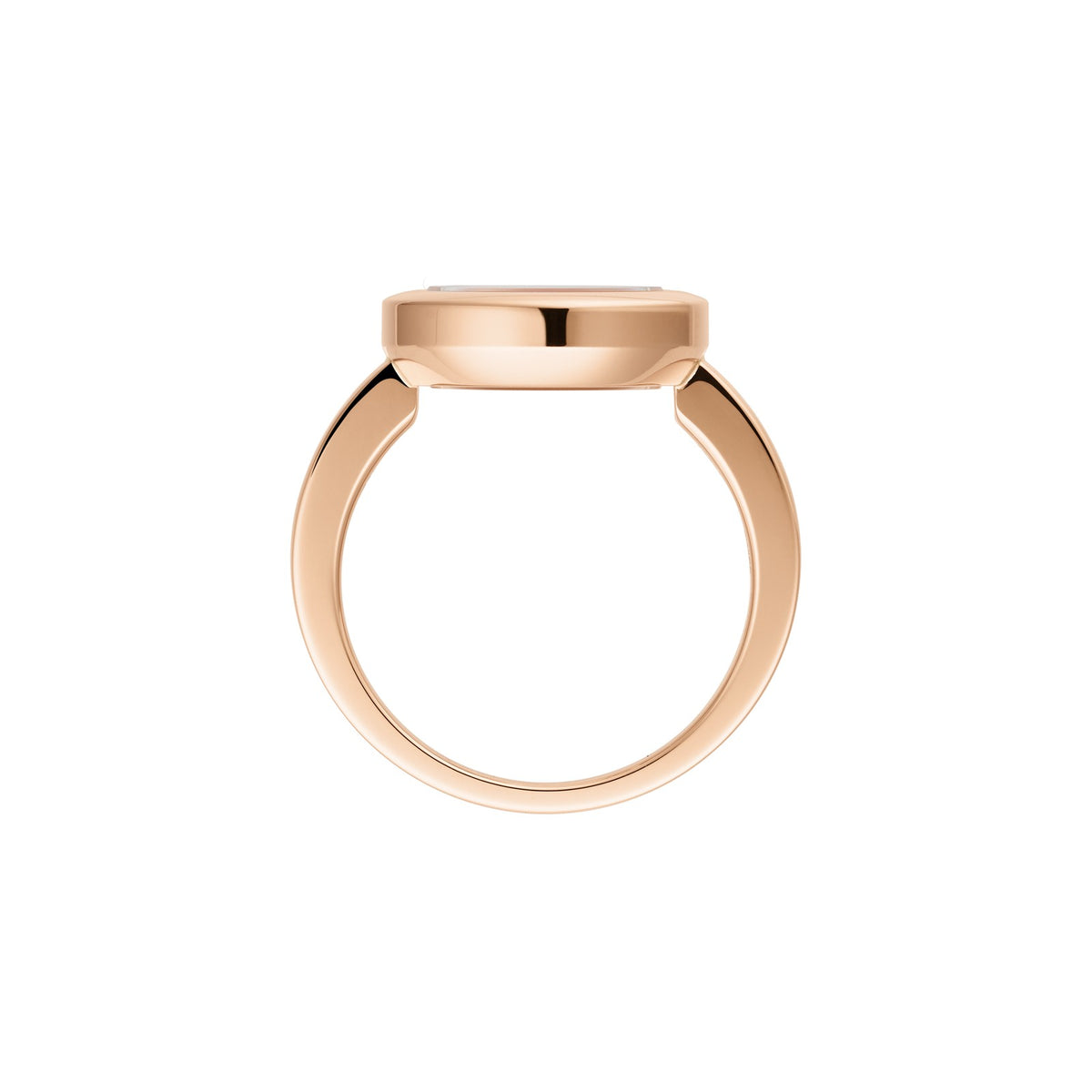 Chopard Happy Diamonds ring in 18k ethical white and rose gold with diamonds, view 3