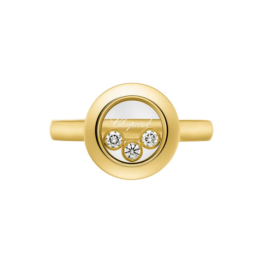 Chopard Happy Diamonds ring in 18k ethical yellow gold with diamonds, view 2