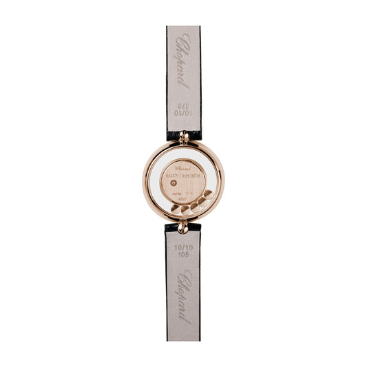 Chopard Happy Diamonds watch in 18k ethical rose gold with moving diamonds, view 2