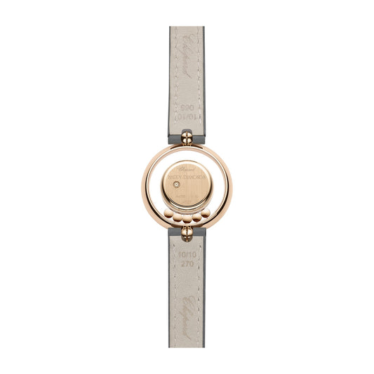 Chopard Happy Diamonds watch in 18k ethical rose gold with moving diamonds, view 2