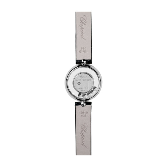 Chopard Happy Diamonds watch in 18k ethical white gold with moving diamonds, view 2
