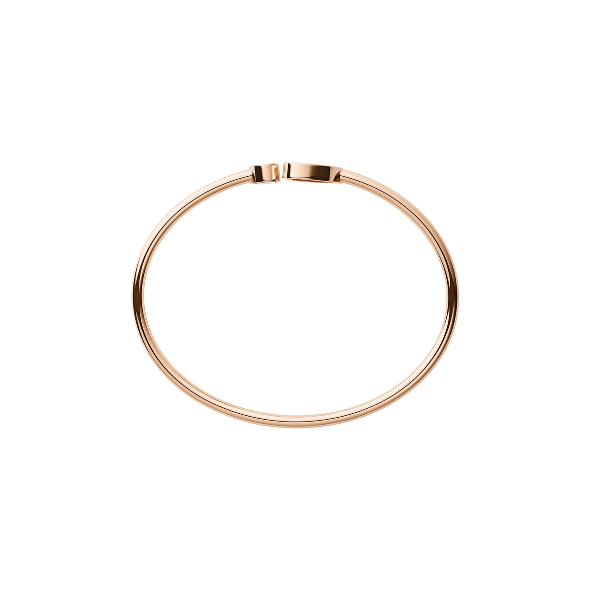 Chopard Happy Hearts bangle in 18k ethical rose gold with diamonds and aventurine view 3