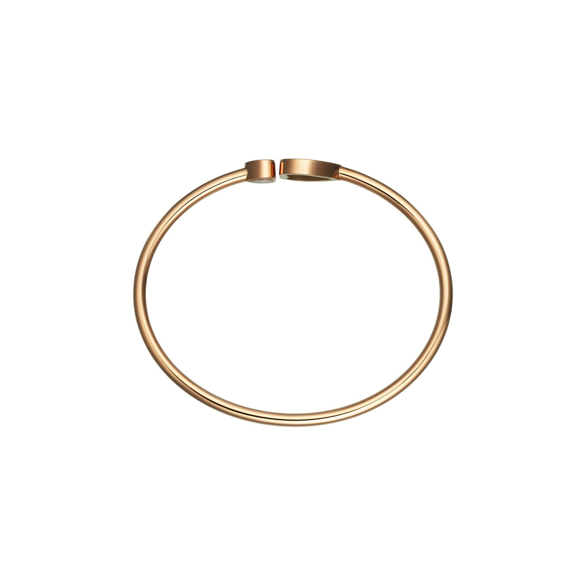 Chopard Happy Hearts bangle in 18k ethical rose gold with diamonds view 3