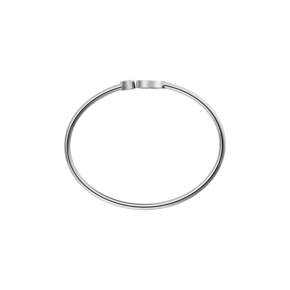 Chopard Happy Hearts bangle in 18k ethical white gold with diamonds and aventurine view 3