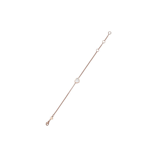 Chopard Happy Hearts bracelet in 18k ethical rose gold with mother of pearl view 2