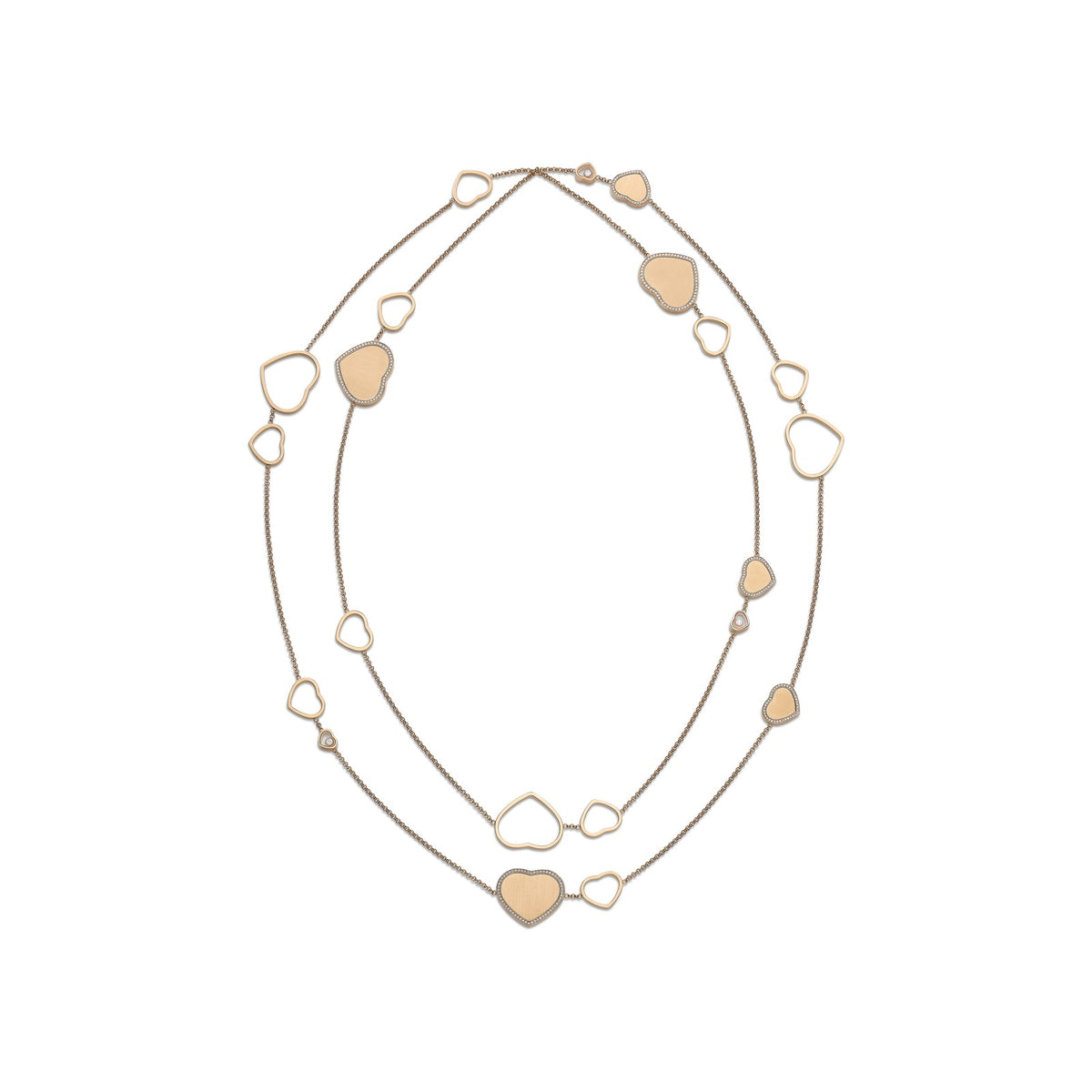 Chopard Happy Hearts necklace in 18k ethical rose gold view 2