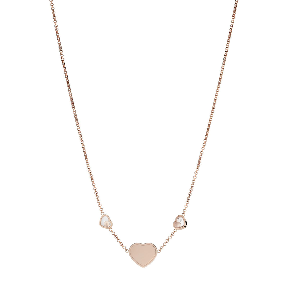Chopard Happy Hearts necklace in 18k ethical rose gold view 4