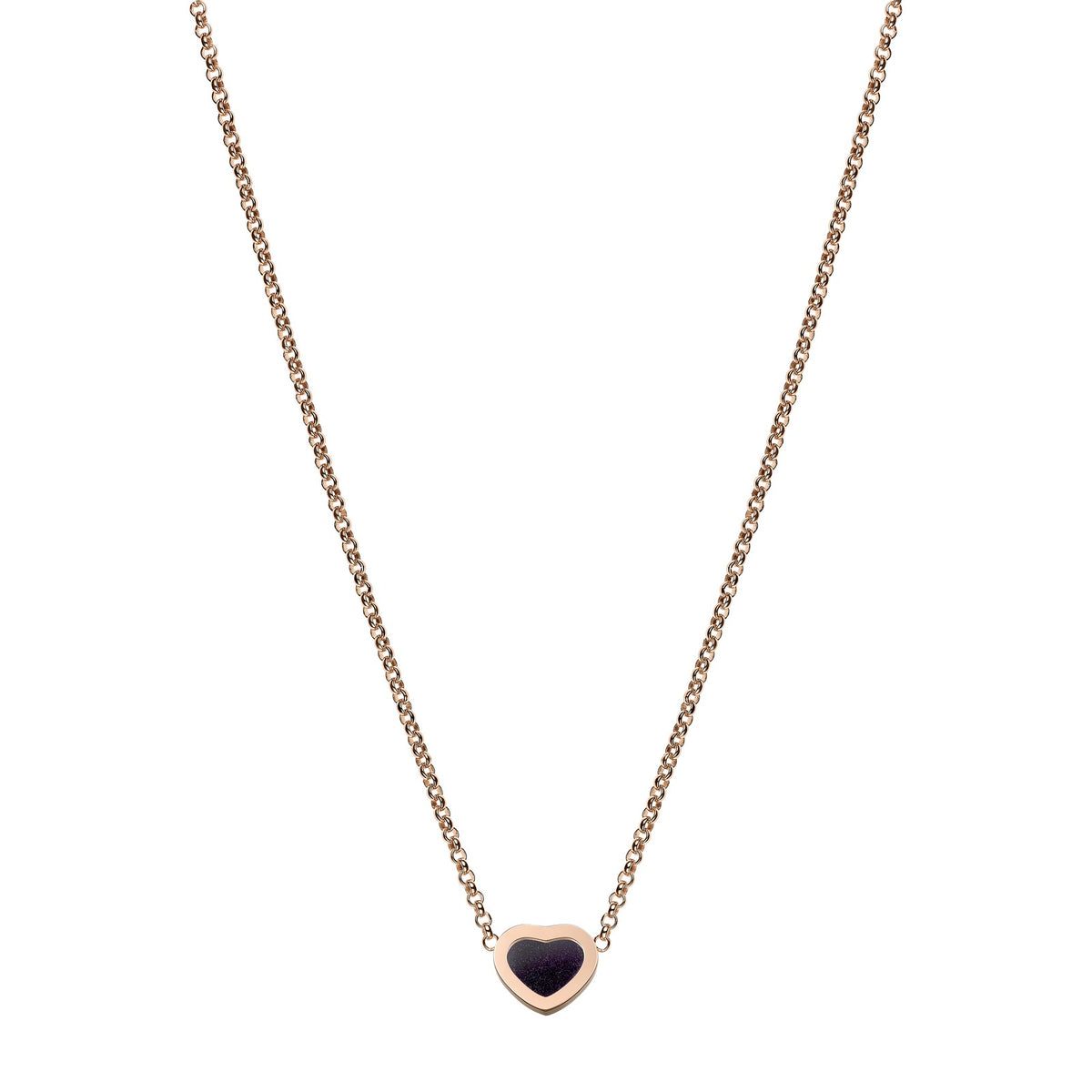 Chopard Happy Hearts necklace in 18k ethical rose gold with aventurine view 4