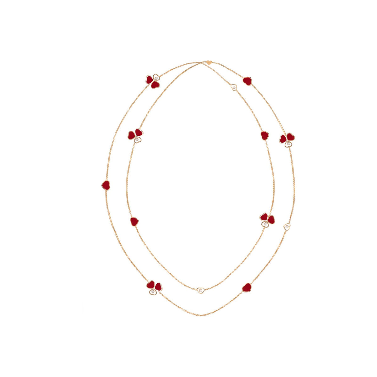 Chopard Happy Hearts necklace in 18k ethical rose gold view 2