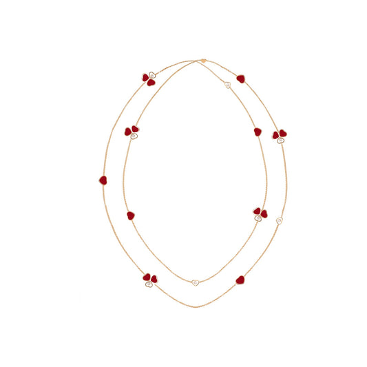 Chopard Happy Hearts necklace in 18k ethical rose gold view 2