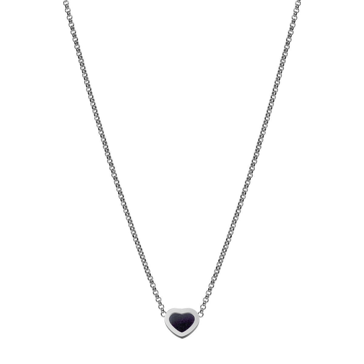 Chopard Happy Hearts necklace in 18k ethical white gold with aventurine, view 4