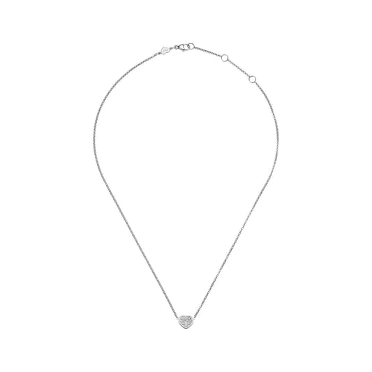 Chopard Happy Hearts necklace in 18k ethical white gold with diamonds view 2