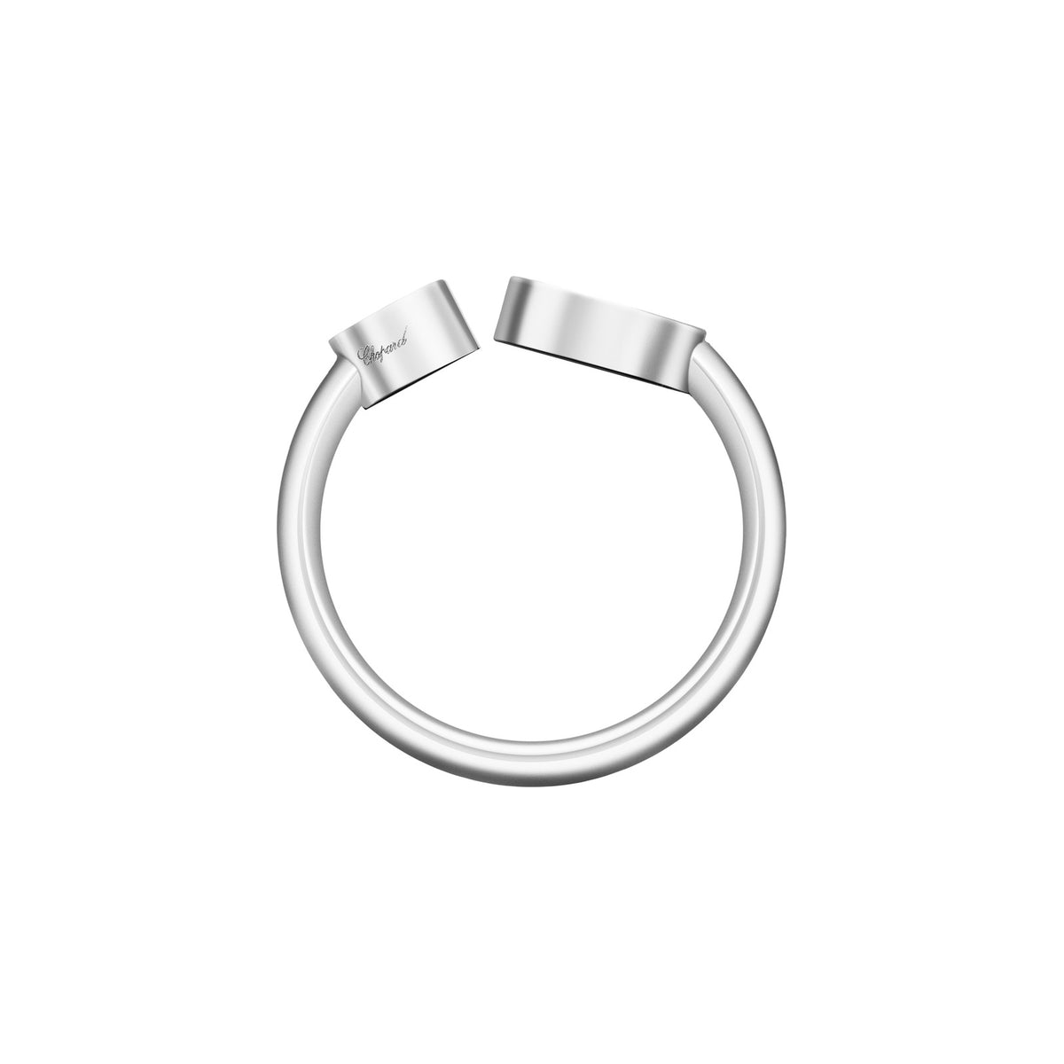 Chopard Happy Hearts ring in 18k ethical white gold, view 3
