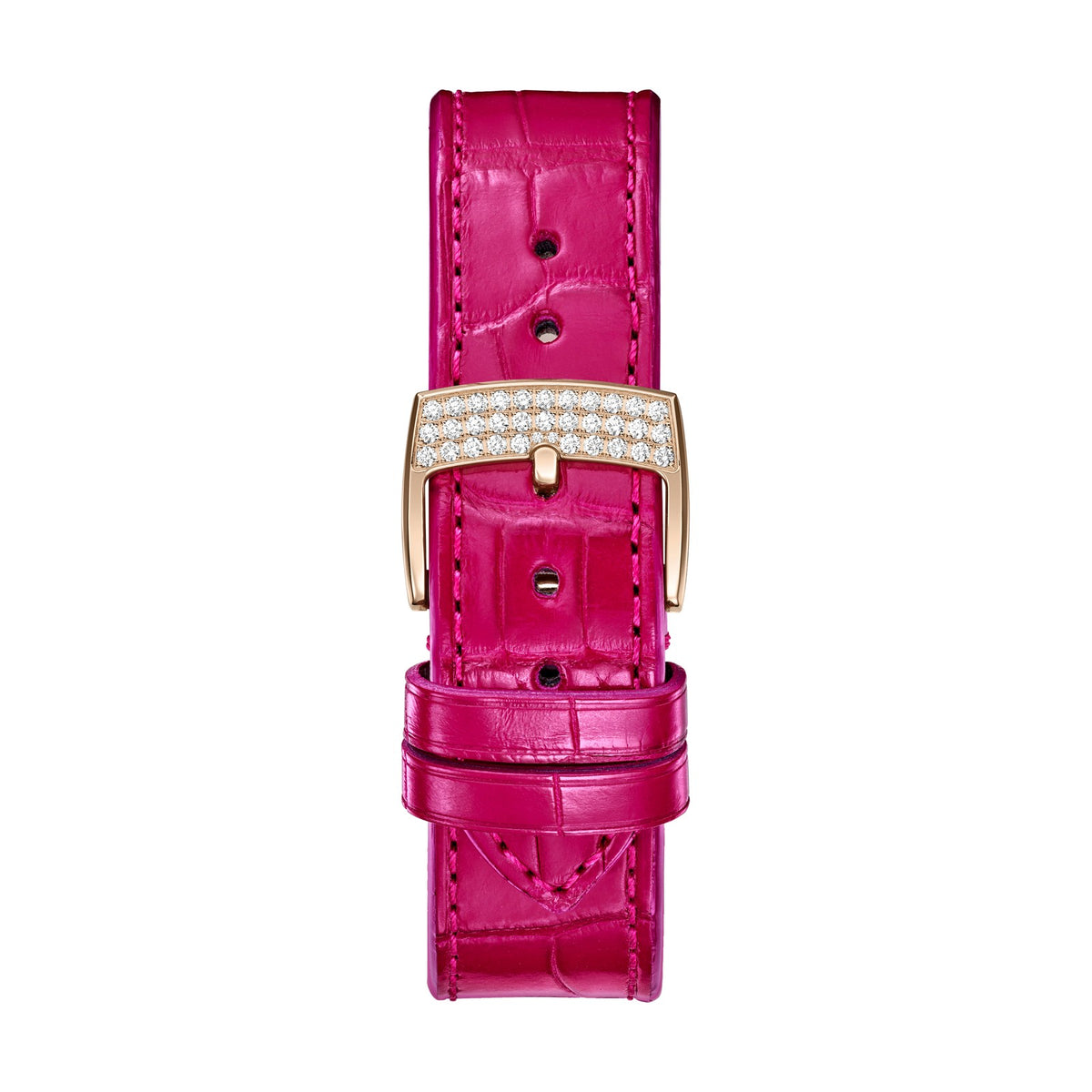 Chopard Happy Sport watch in 18k ethical rose gold with moving diamonds and sapphires, view 4