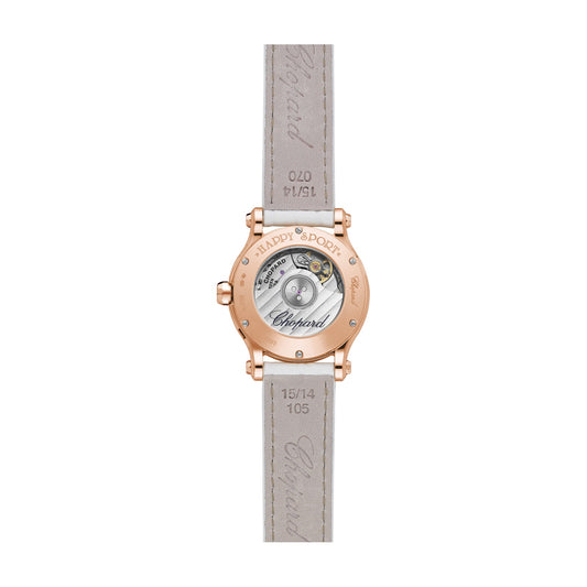 Chopard Happy Sport watch in 18k ethical rose gold with diamonds, view 2