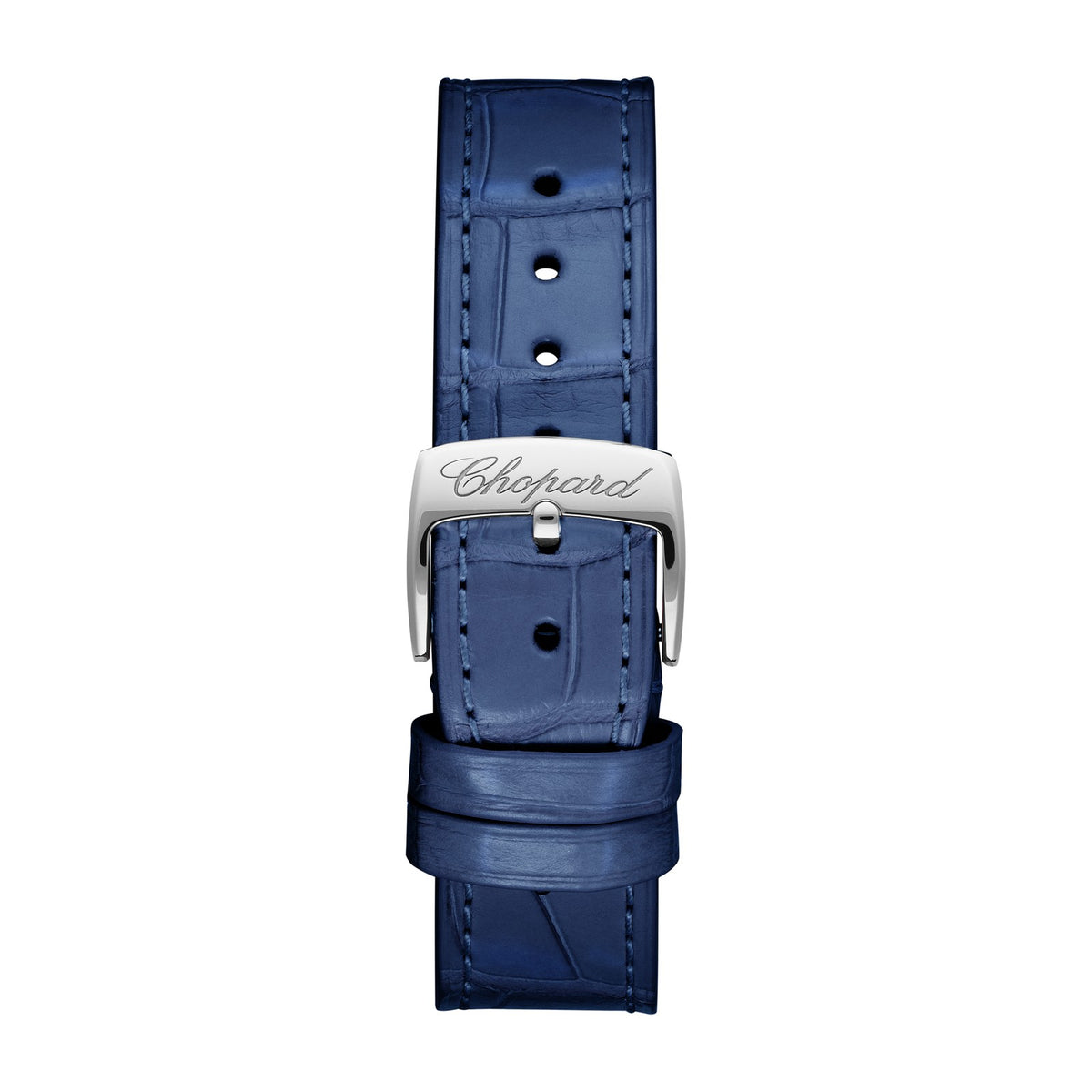Chopard Happy Sport watch in 18k ethical rose gold and stainless steel with moving diamonds and sapphires, view 4