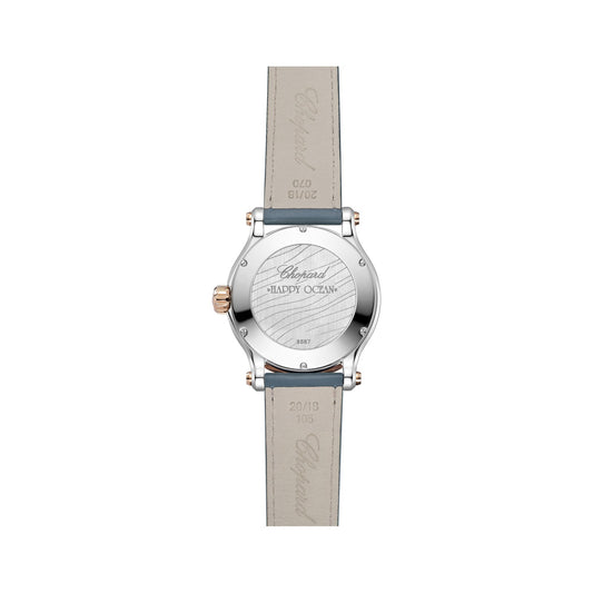 Chopard Happy Sport watch in 18k ethical rose gold and stainless steel, view 2