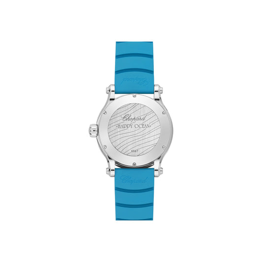 Chopard Happy Sport watch in stainless steel with diamonds, view 2