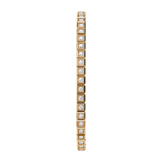 Chopard Ice Cube bangle in 18k ethical rose gold with diamonds view 2