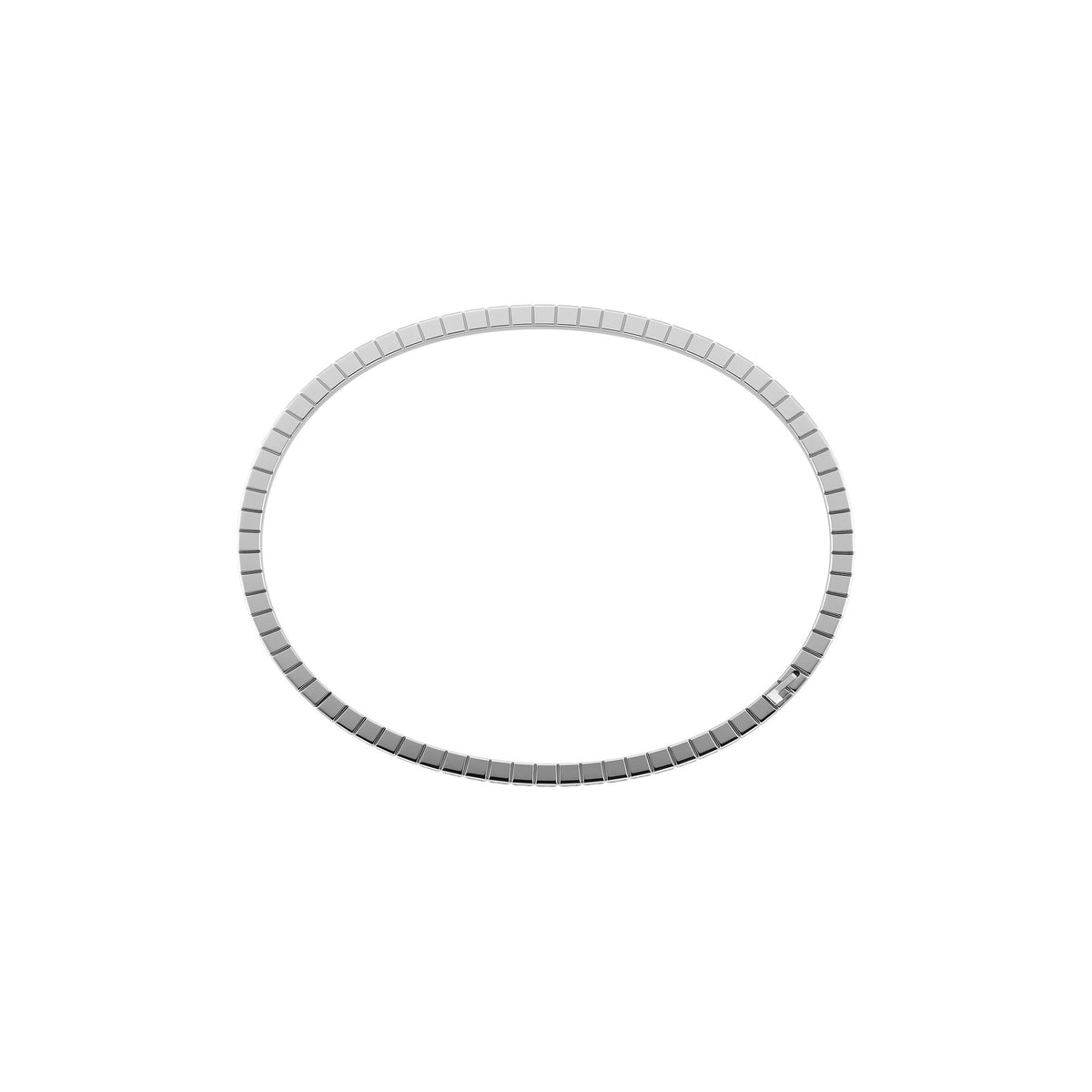 Chopard Ice Cube bangle in 18k ethical white gold with diamonds view 3
