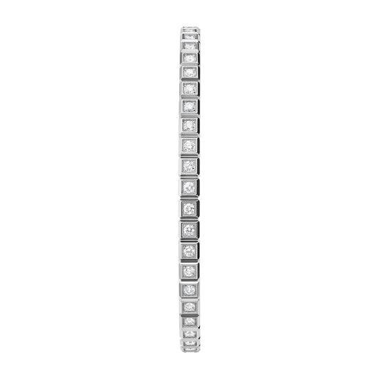 Chopard Ice Cube bangle in 18k ethical white gold with diamonds view 2