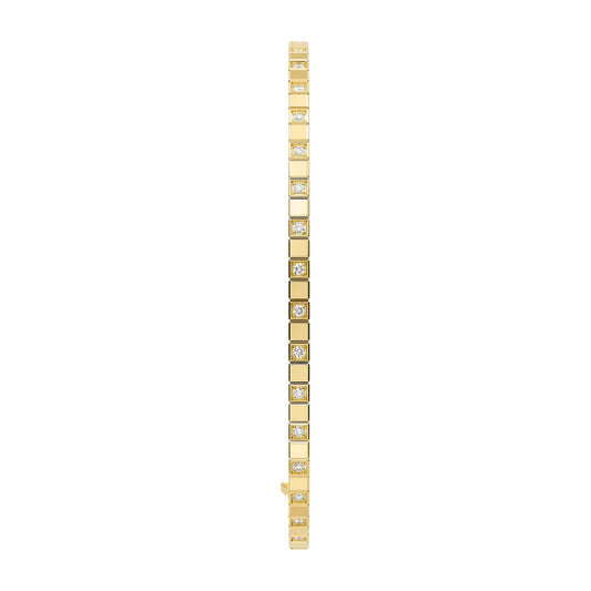 Chopard Ice Cube bangle in 18k ethical yellow gold with diamonds view 2