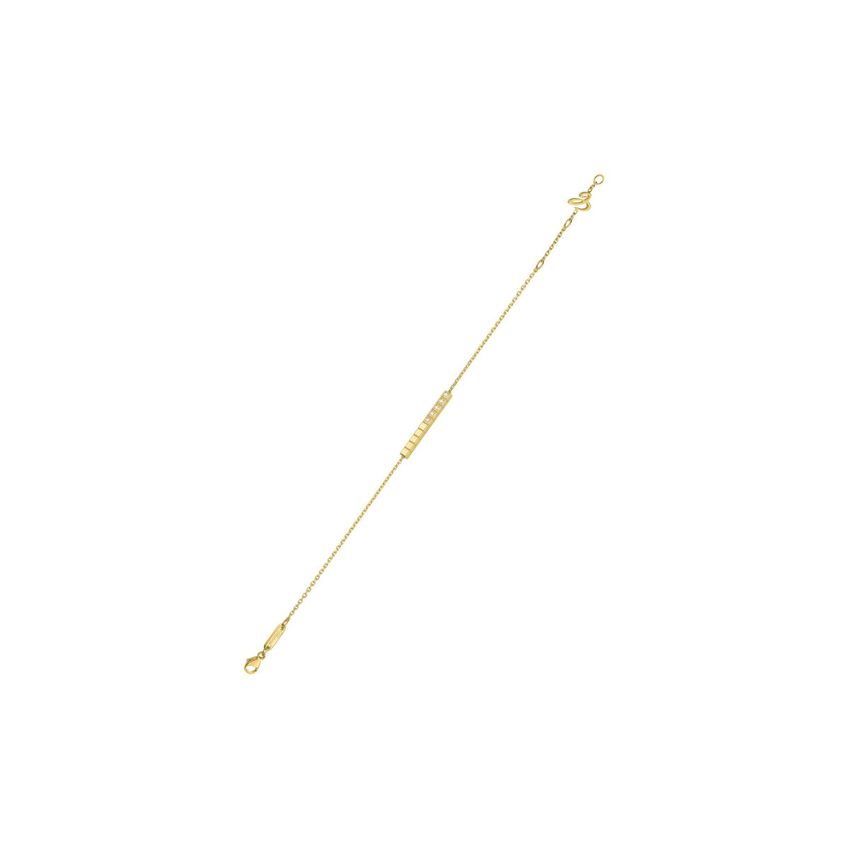 Chopard Ice Cube bracelet in 18k ethical yellow gold with diamonds view 3