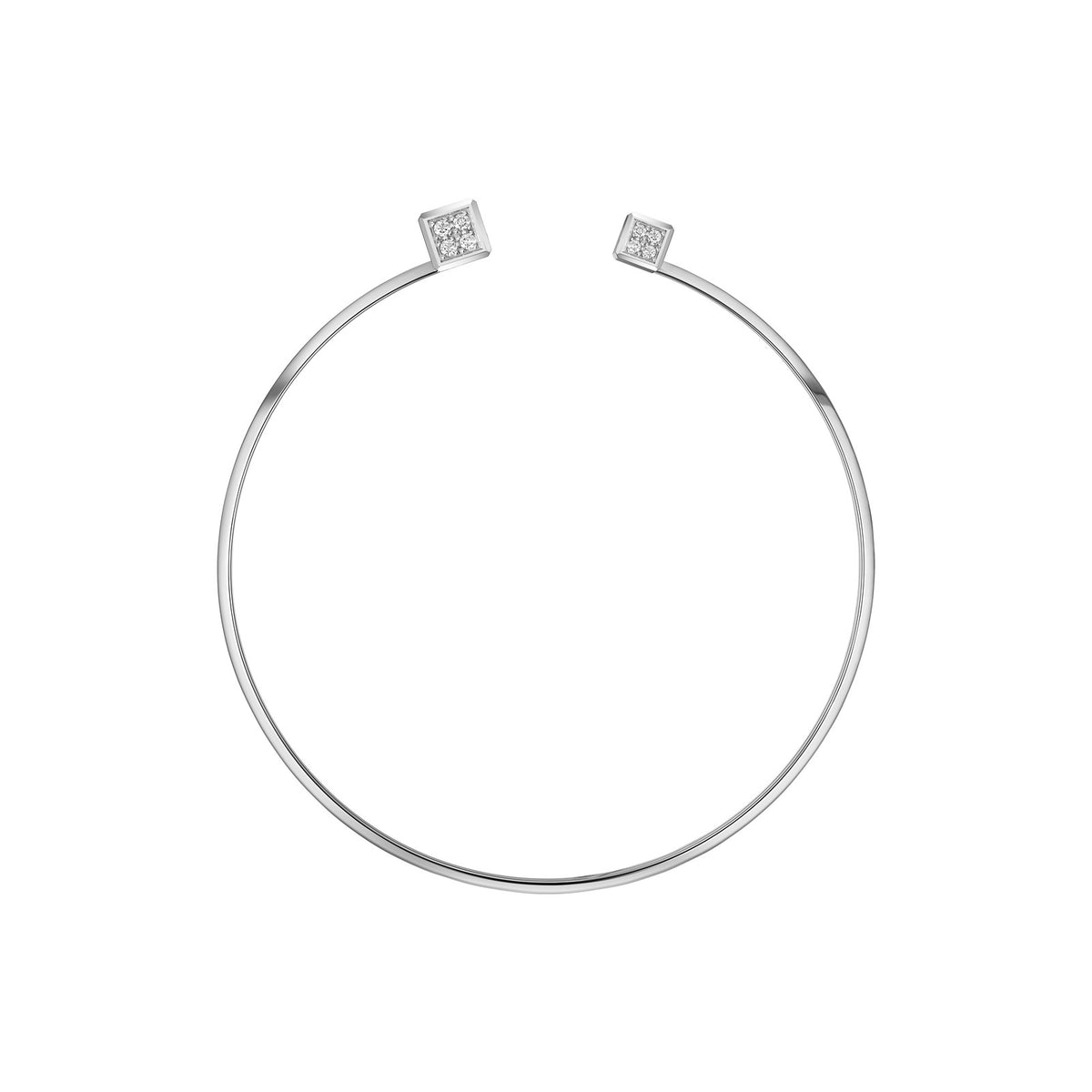 Chopard Ice Cube necklace in 18k ethical white gold with diamonds, view 3