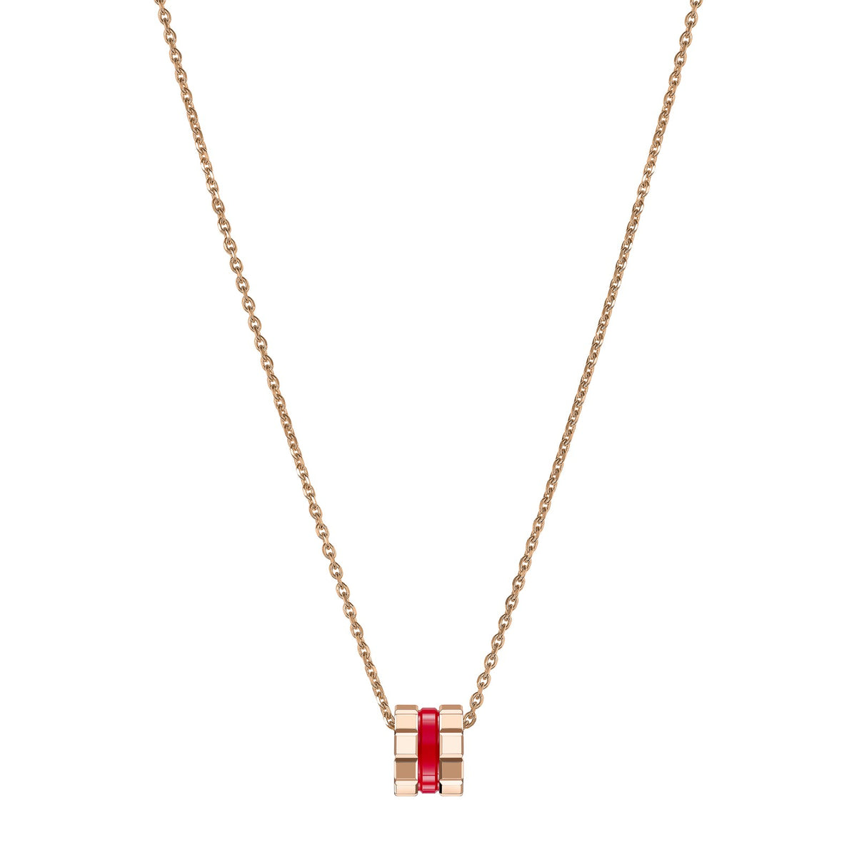 Chopard Ice Cube pendant in 18k ethical rose gold and ceramic, view 4