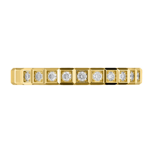 Chopard Ice Cube ring in 18k ethical yellow gold with diamonds, view 2