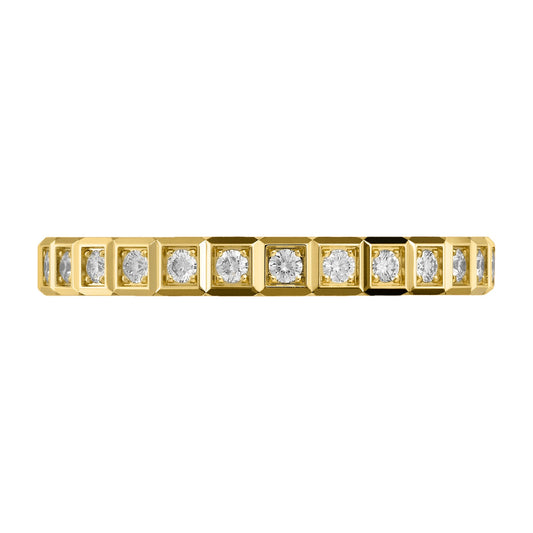 Chopard Ice Cube ring in 18k ethical yellow gold with diamonds, view 2