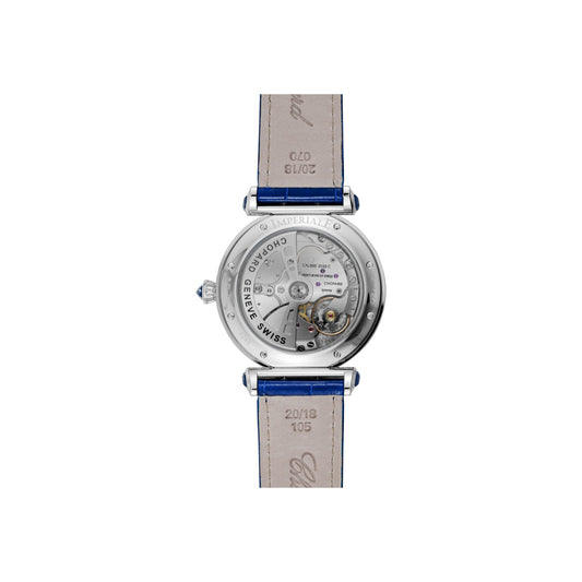 Chopard IMPERIALE watch in 18k ethical white gold with diamonds and sapphires, view 2