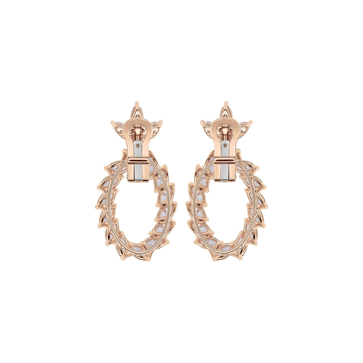 Chopard L'Heure du Diamant earrings in 18k ethical rose gold with diamonds view 4