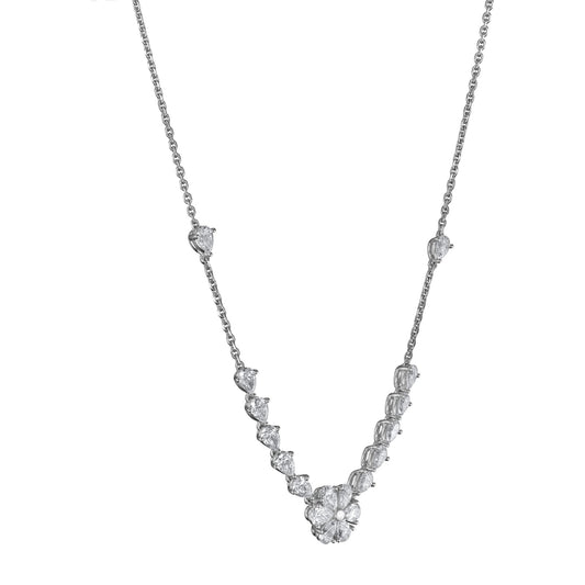 Chopard L'Heure du Diamant necklace in 18k ethical white gold with diamonds view 2