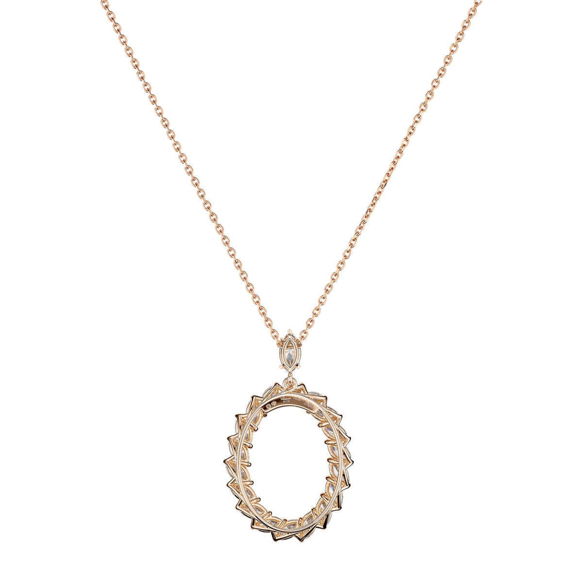 Chopard L'Heure du Diamant pendant in 18k ethical rose gold with diamonds, view 4