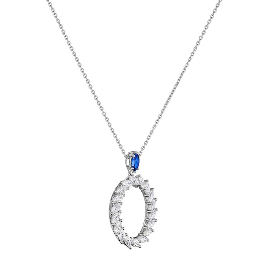 Chopard L'Heure du Diamant pendant in 18k ethical white gold with diamonds and sapphires, view 2