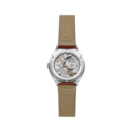 Chopard L.U.C watch in stainless steel, view 2