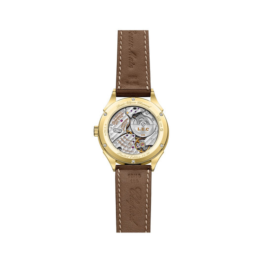 Chopard L.U.C watch in 18k ethical yellow gold, view 2