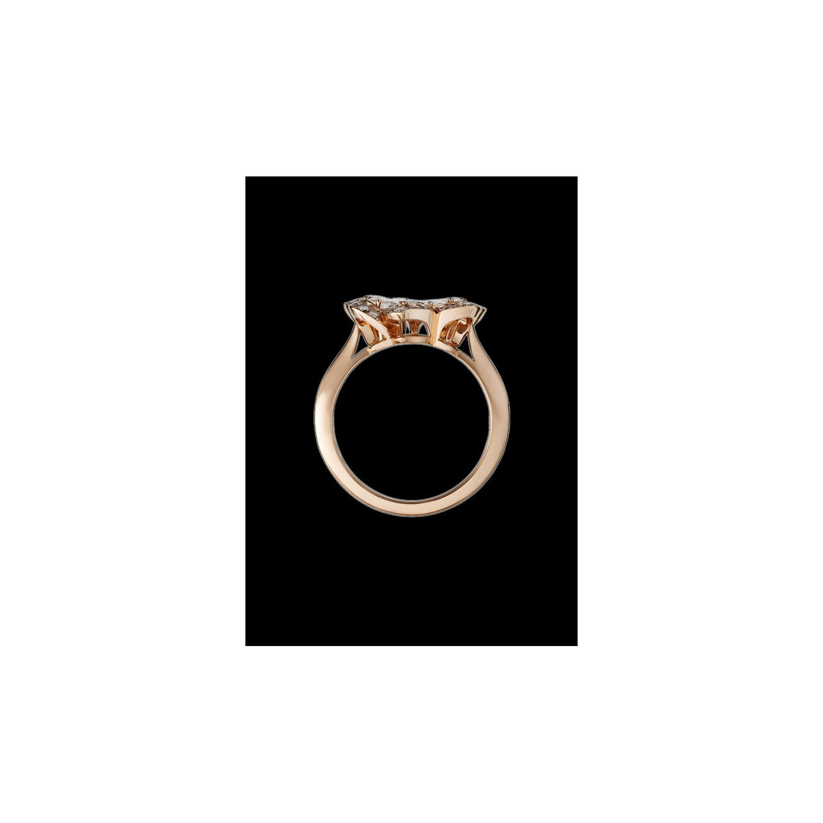 Chopard Precious Lace ring in 18k ethical rose gold with diamonds, view 3