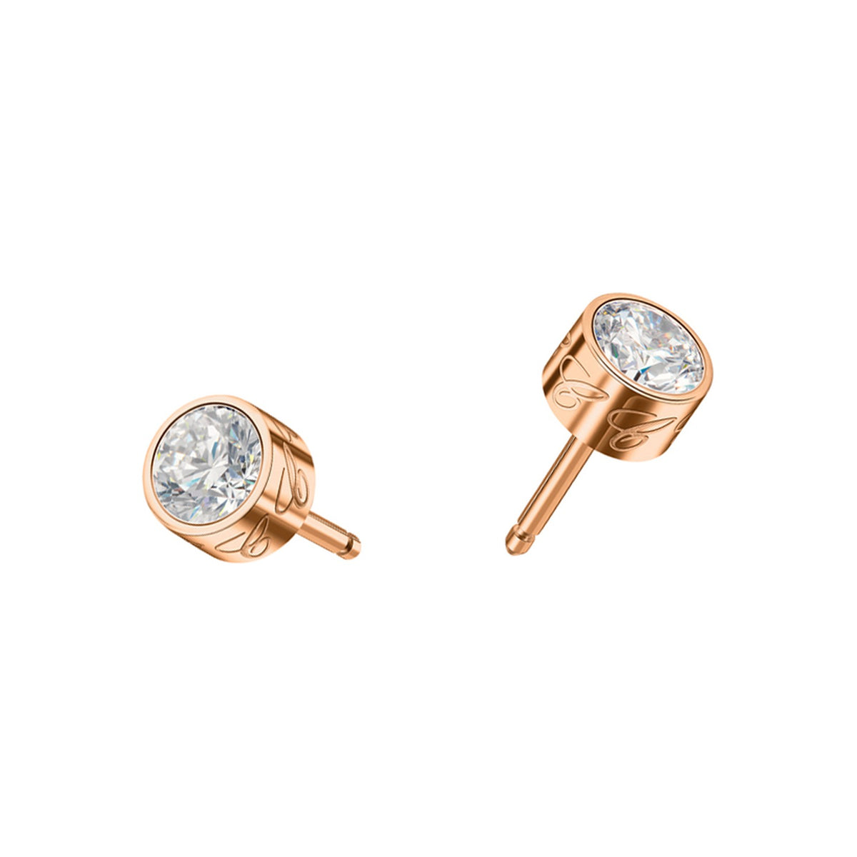 Chopard Solitaire earrings in 18k ethical rose gold with diamonds