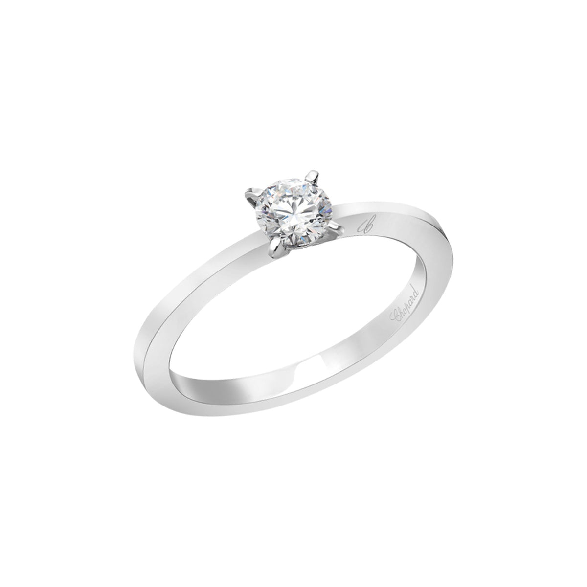 Chopard Solitaire ring in platinum with diamonds