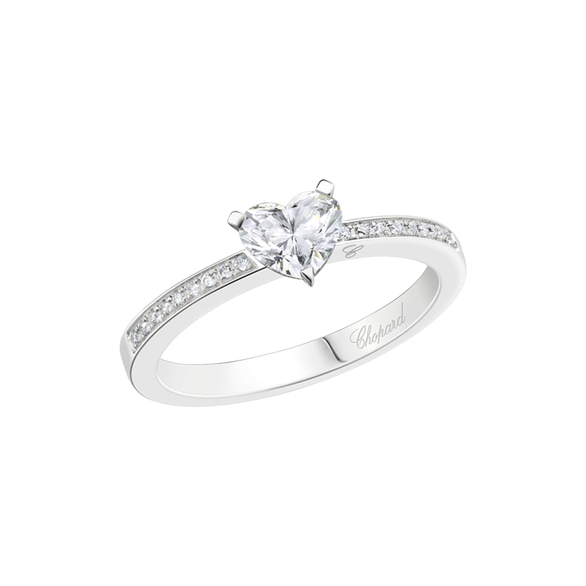 Chopard Solitaire ring in platinum with diamonds