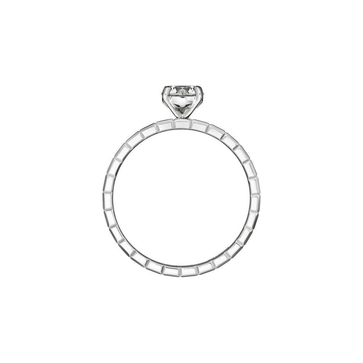 Chopard Solitaire ring in platinum with diamonds, view 3