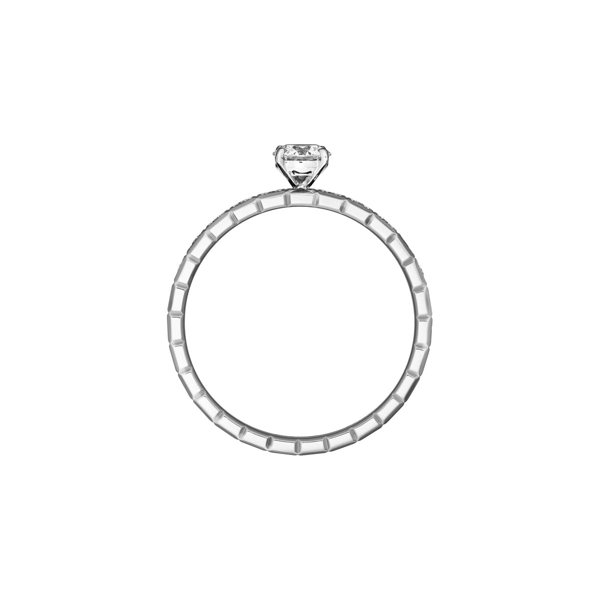 Chopard Solitaire ring in platinum with diamonds, view 3