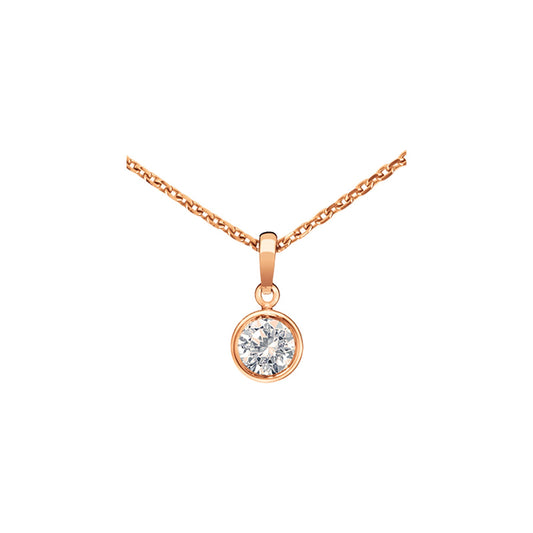 Chopard Solitaire ring in 18k ethical rose gold with diamonds, view 2