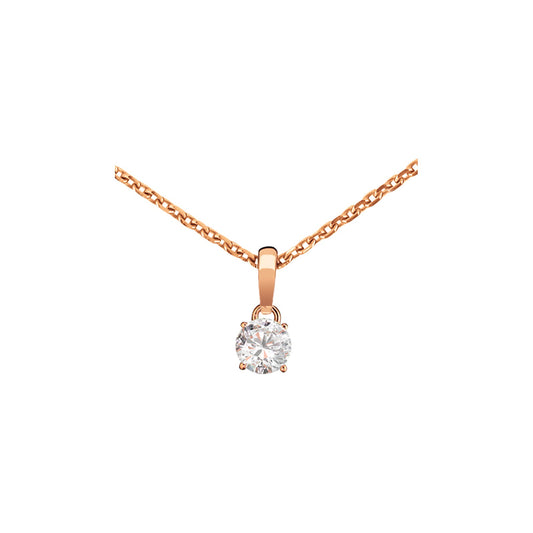 Chopard Solitaire ring in 18k ethical rose gold with diamonds, view 2