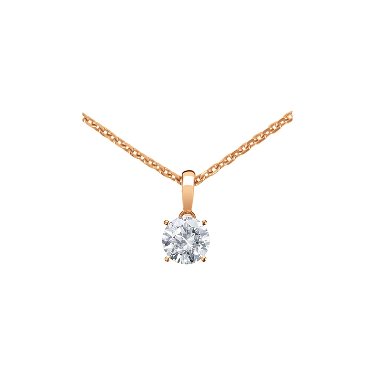 Chopard Solitaire ring in 18k ethical rose gold with diamonds, view 2