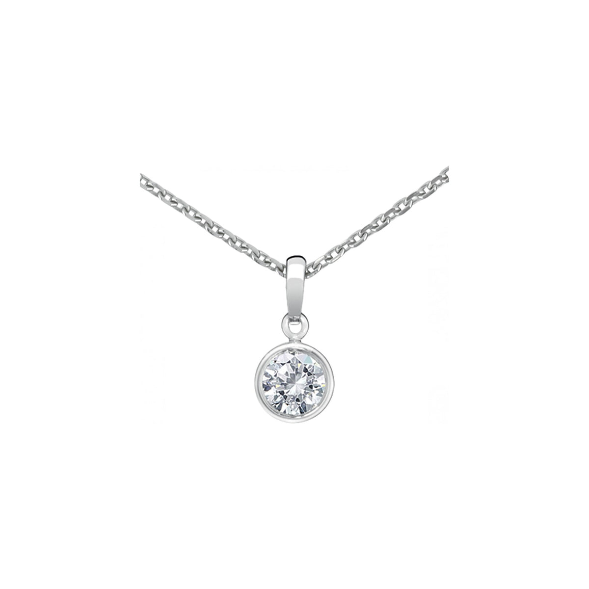 Chopard Solitaire ring in 18k ethical white gold with diamonds, view 2